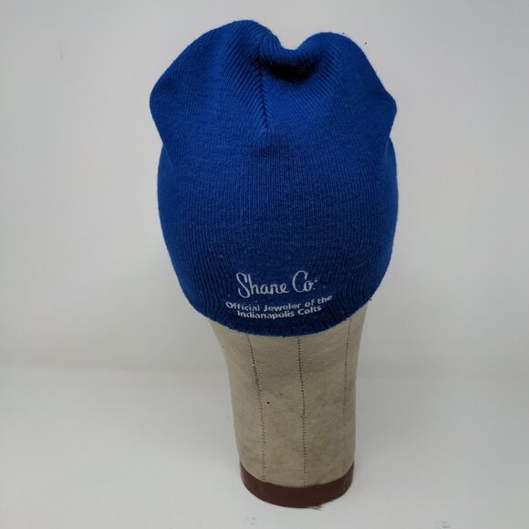 Vintage NFL Blue White Colts Beanie Hat Shane Co. Official Jeweler Embroidered - Picture 7 of 13
